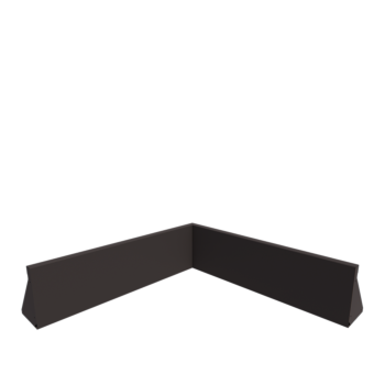 Jeklena škarpa - Notranji kot - 100 x 100 x 30 cm - RAL7016 mat (antracitno siva)