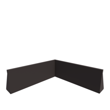 Jeklena škarpa - Notranji kot - 100 x 100 x 40 cm - Druga RAL barva