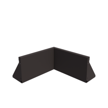 Jeklena škarpa - Notranji kot - 50 x 50 x 30 cm - RAL7016 mat (antracitno siva)