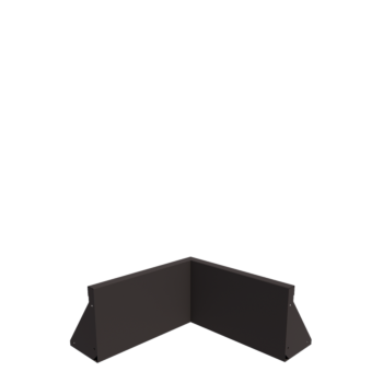 Jeklena škarpa - Notranji kot - 50 x 50 x 30 cm - RAL7016 mat (antracitno siva)