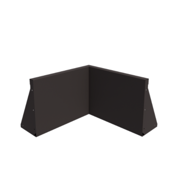 Jeklena škarpa - Notranji kot - 50 x 50 x 40 cm - RAL7016 mat (antracitno siva)
