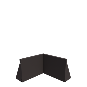 Jeklena škarpa - Notranji kot - 50 x 50 x 40 cm - Druga RAL barva