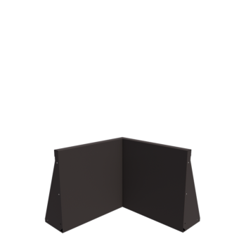 Jeklena škarpa - Notranji kot - 50 x 50 x 50 cm - RAL7016 mat (antracitno siva)