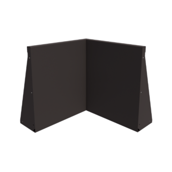 Jeklena škarpa - Notranji kot - 50 x 50 x 60 cm - RAL7016 mat (antracitno siva)