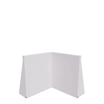 Jeklena škarpa - Notranji kot - 50 x 50 x 60 cm - RAL9010 mat (bela)