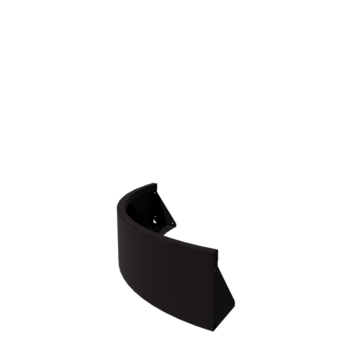 Jeklena škarpa - Zunanji lok - 100 x 100 x 30 cm - RAL9005 mat (črna)