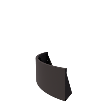 Jeklena škarpa - Zunanji lok - 100 x 100 x 40 cm - RAL7016 matt (antracitno siva)