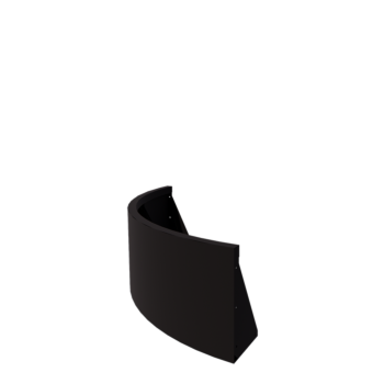 Jeklena škarpa - Zunanji lok - 100 x 100 x 40 cm - RAL9005 mat (črna)