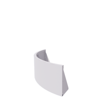 Jeklena škarpa - Zunanji lok - 100 x 100 x 40 cm - RAL9010 mat (bela)