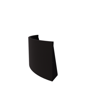 Jeklena škarpa - Zunanji lok - 100 x 100 x 60 cm - RAL9005 mat (črna)