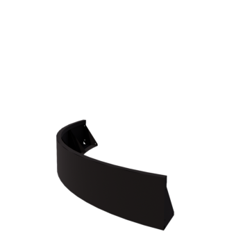 Jeklena škarpa - Zunanji lok - 150 x 150 x 30 cm - RAL9005 mat (črna)