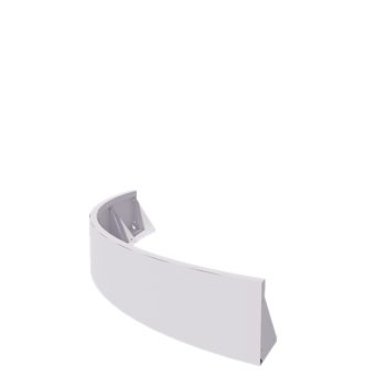 Jeklena škarpa - Zunanji lok - 150 x 150 x 30 cm - RAL9010 mat (bela)