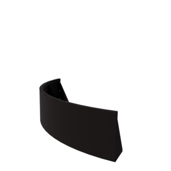 Jeklena škarpa - Zunanji lok - 150 x 150 x 40 cm - RAL9005 mat (črna)