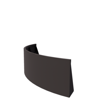 Jeklena škarpa - Zunanji lok - 150 x 150 x 50 cm - RAL7016 mat (antracitno siva)