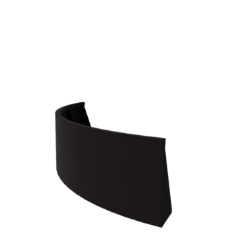 Jeklena škarpa - Zunanji lok - 150 x 150 x 50 cm - RAL9005 mat (črna)
