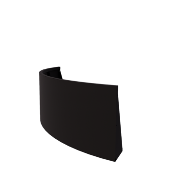 Jeklena škarpa - Zunanji lok - 150 x 150 x 60 cm - RAL9005 mat (črna)