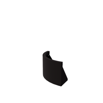 Jeklena škarpa - Zunanji lok - 50 x 50 x 30 cm - RAL9005 mat (črna)