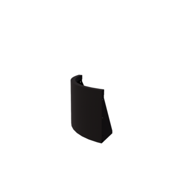 Jeklena škarpa - Zunanji lok - 50 x 50 x 40 cm - RAL9005 mat (črna)