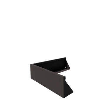 Jeklena škarpa - Zunanji kot - 100 x 100 x 30 cm - RAL7016 mat (antracitno siva)