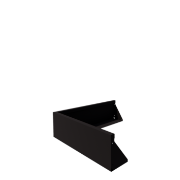 Jeklena škarpa - Zunanji kot - 100 x 100 x 30 cm - RAL9005 mat (črna)