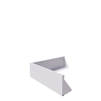 Jeklena škarpa - Zunanji kot - 100 x 100 x 30 cm - RAL9010 mat (bela)