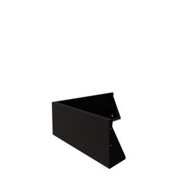 Jeklena škarpa - Zunanji kot - 100 x 100 x 40 cm - RAL9005 mat (črna)
