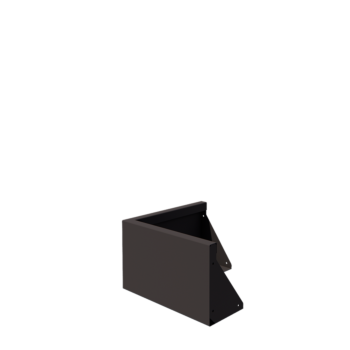 Jeklena škarpa - Zunanji kot - 50 x 50 x 30 cm - RAL7016 mat (antracitno siva)