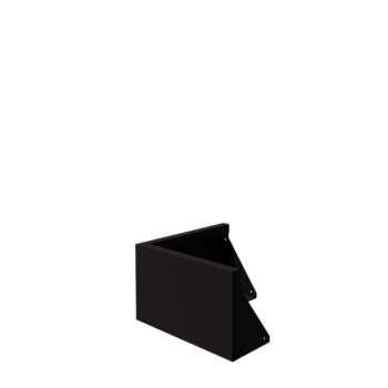 Jeklena škarpa - Zunanji kot - 50 x 50 x 30 cm - RAL9005 mat (črna)