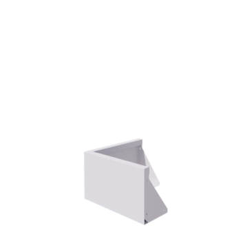 Jeklena škarpa - Zunanji kot - 50 x 50 x 30 cm - RAL9010 mat (bela)