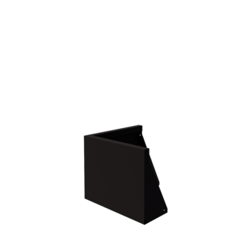 Jeklena škarpa - Zunanji kot - 50 x 50 x 40 cm - RAL9005 mat (črna)