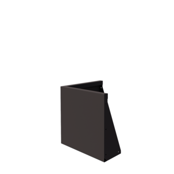 Jeklena škarpa - Zunanji kot - 50 x 50 x 50 cm - RAL7016 mat (antracitno siva)