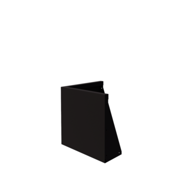 Jeklena škarpa - Zunanji kot - 50 x 50 x 50 cm - RAL9005 mat (črna)