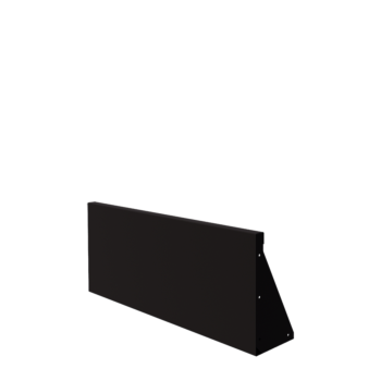 Jeklena škarpa - Raven - 100 x 40 cm - RAL9005 mat (črna)