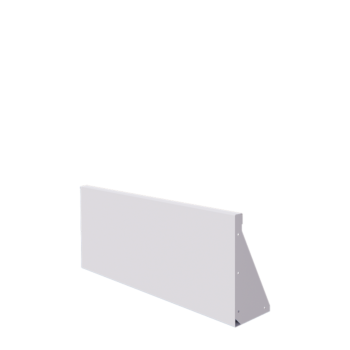 Jeklena škarpa - Raven - 100 x 40 cm - RAL9010 mat (bela)