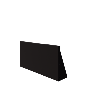 Jeklena škarpa - Raven - 100 x 50 cm - RAL9005 mat (črna)