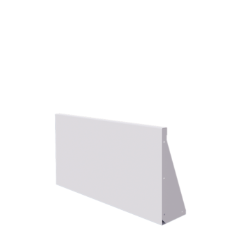 Jeklena škarpa - Raven - 100 x 50 cm - RAL9010 mat (bela)