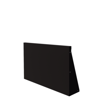 Jeklena škarpa - Raven - 100 x 60 cm - RAL9005 mat (črna)