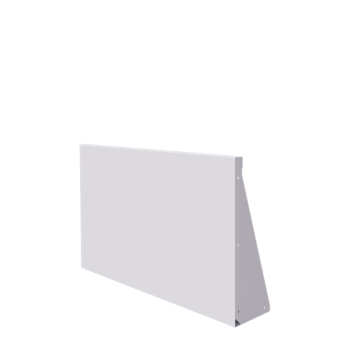 Jeklena škarpa - Raven - 100 x 60 cm - RAL9010 mat (bela)