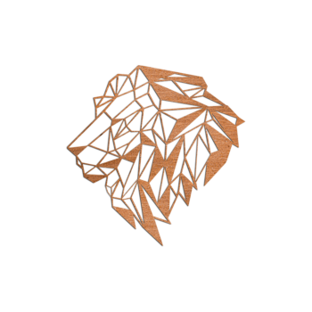 Corten jeklena stenska dekoracija - Lev 2.0 Large - 81,3 x 80 cm