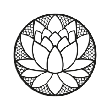 Kovinski stenska dekoracija Lotus