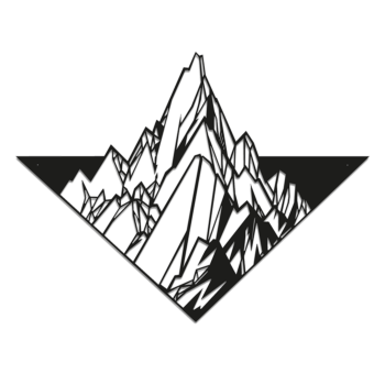 Jeklena stenska dekoracija - Gora Small - 45,9 x 60 cm