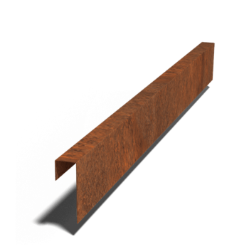 U profil iz jekla corten 15 x 5 x 5 cm (dolžina 150 cm)