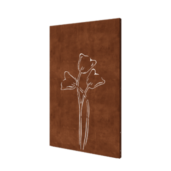 Vrtna plošča iz jekla corten tulipan simetrično 120 x 6 x 190 cm