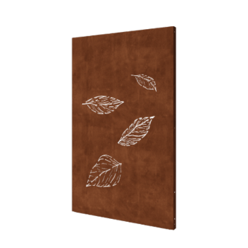 Vrtna plošča iz jekla corten majhni padajoči listi 120 x 6 x 190 cm
