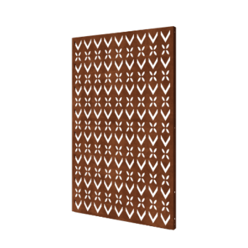 Vrtna plošča iz jekla corten strešni motiv sestava 1 120 x 6 x 190 cm