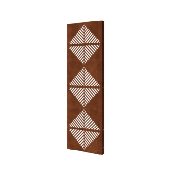 Vrtna plošča iz jekla corten črte sestava 4 60 x 6 x 190 cm