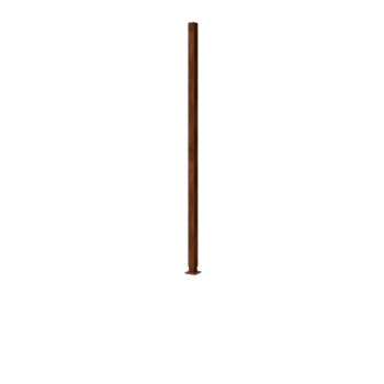 Stojalo iz jekla corten ravna podlaga kotiček s 190 x 6 x 6 cm