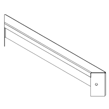 Jekleno korito za rože - Panel - 10 x 50 cm - RAL9010 mat (bela)