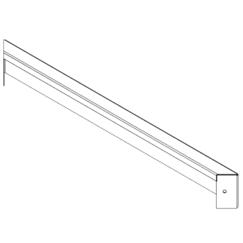 Jekleno korito za rože - Panel - 10 x 80 cm - RAL9010 mat (bela)