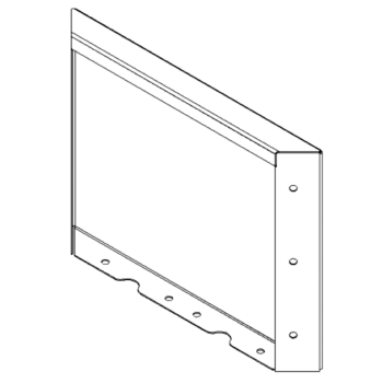 Jekleno korito za rože - Panel - 30 x 40 cm - RAL7016 mat (antracitno siva)